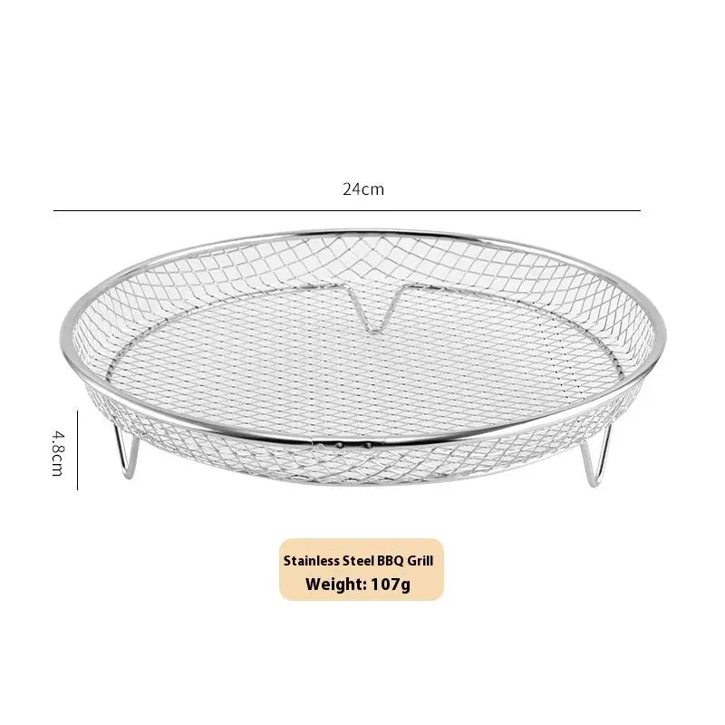 Grill empilable pour four à friteuses à air : ustensile en acier inoxydable pour la cuisson d'une variété d'aliments