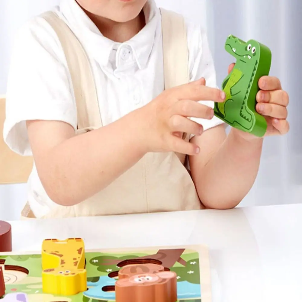 กระดานปริศนา ของเล่นไม้ ปริศนา 3 มิติ มอนเตสซอรี่ เกมกระดานจับคู่รูปทรงแบบอินเทอร์แอคทีฟ เกมฝึกทักษะการจดจำรูปแบบ พกพาสะดวก