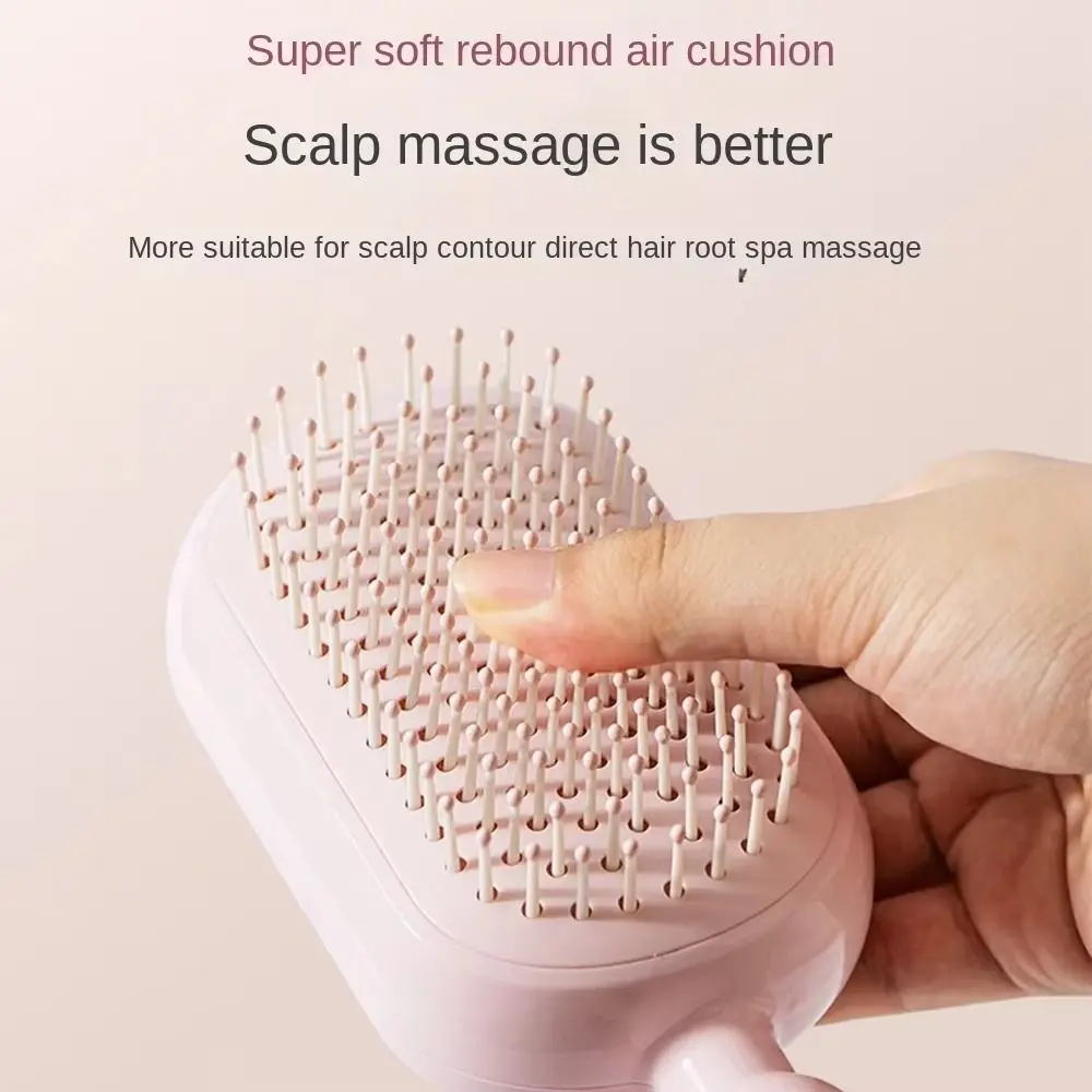 Anti Static Massage Air Bag Comb Portable Wall Hanging Hair Paddle Brush Self Cleaning Scalp Styling Tool Air Cushion Hair Comb