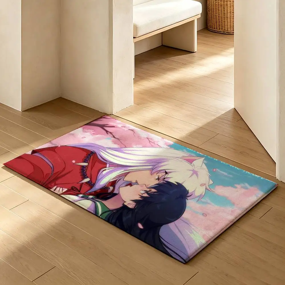 COOL I-InuyashaS-S 30th Anniversary  Soft Absorbent Decorative Floor Mat for Bathroom Entryway Living Room