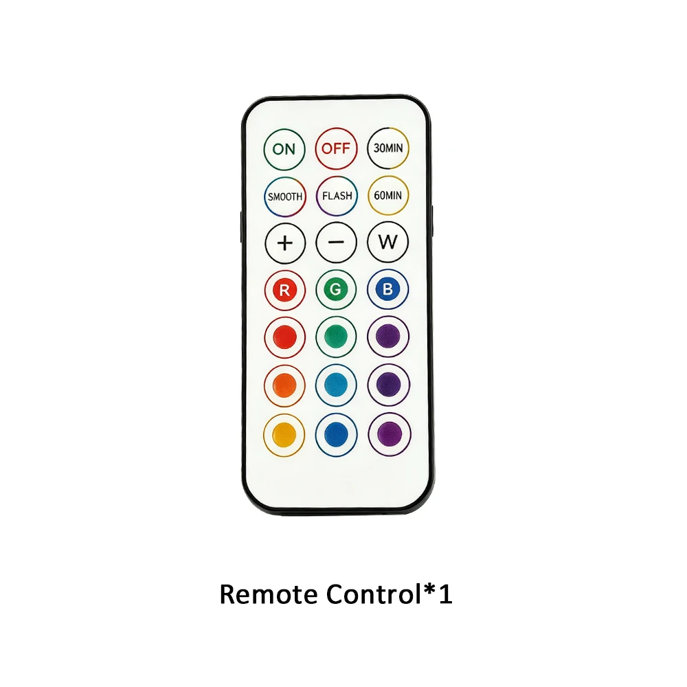 Für Bambu Lab Puck Lights Fernbedienung RGBW Bambu Lab KC007 3D-Drucker Kabelloses 16-Farben Rundes LED-Lampen-Set Timer Dimmbares LED-Kit