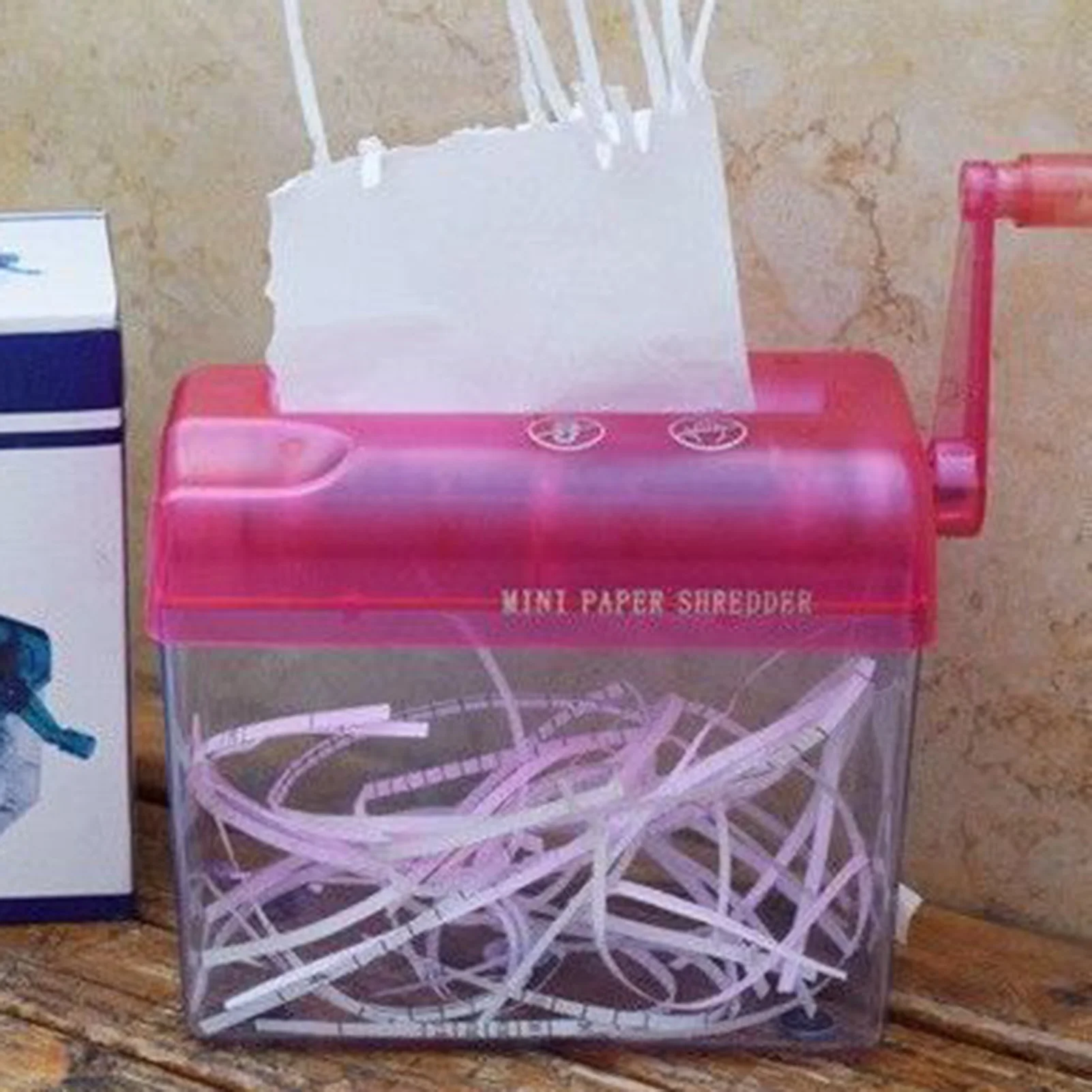 

Portable Manual Paper Shredder Efficient Performance Convenient Design Stationery Suitable for Home Office Shelf