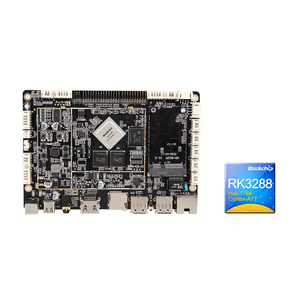 Tablette robuste Android intégrée carte mère industrielle lvds edp HD 4K RK3288 carte mère quad core pour distributeur automatique de kiosque