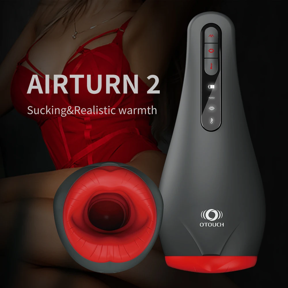 OTOUCH Airturn 2 Suction Male Masturbator Sex Toy 18 Real Vagina Pussy Cock Sucking Vibrator Men Masturbation 3 In 1 Adult Goods