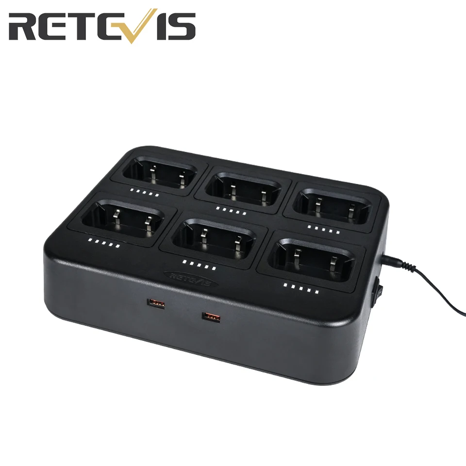 

Retevis RTC86 Six-Way Charger RT86 6-Way Charger Two Way Radio Accessories Walkie Talkie Charger for Retevis RT86A RT86S RB689