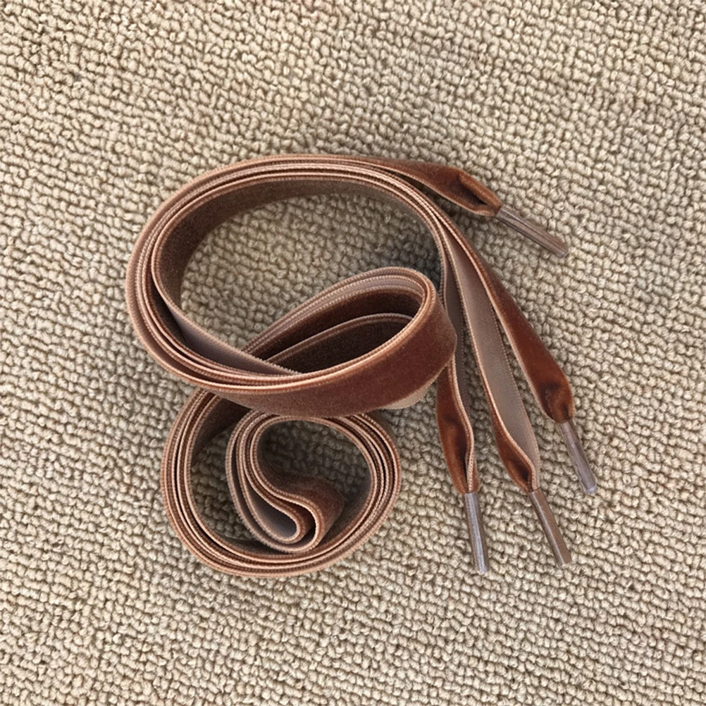 

2 пары широких шнурков премиум-класса, прочные плоские шнурки с лентой для ботинок, кроссовки, лоферы, осветляющая обувь, индивидуальный коричневый цвет