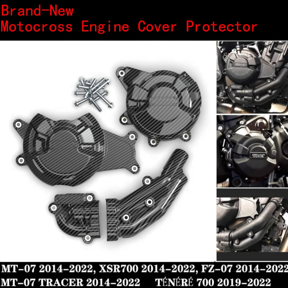 

For GB Racing Engine Cover Protector for Yamaha MT-07/FZ07/XSR700/Tenere 700 2014-2024 - Decorative Protection Case