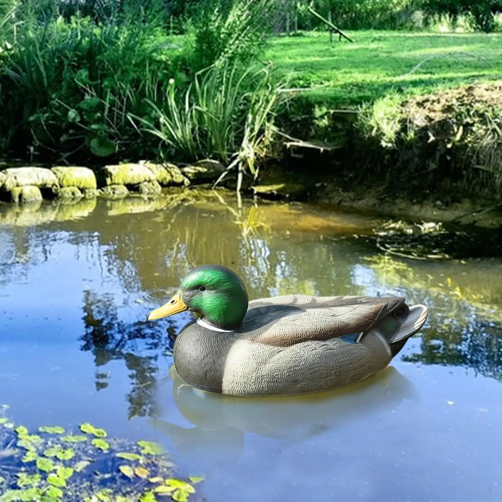 Lifelike Plastic Drake Duck Decoy Floating Wild Duck Model for Garden Decoration and Hunting Tool