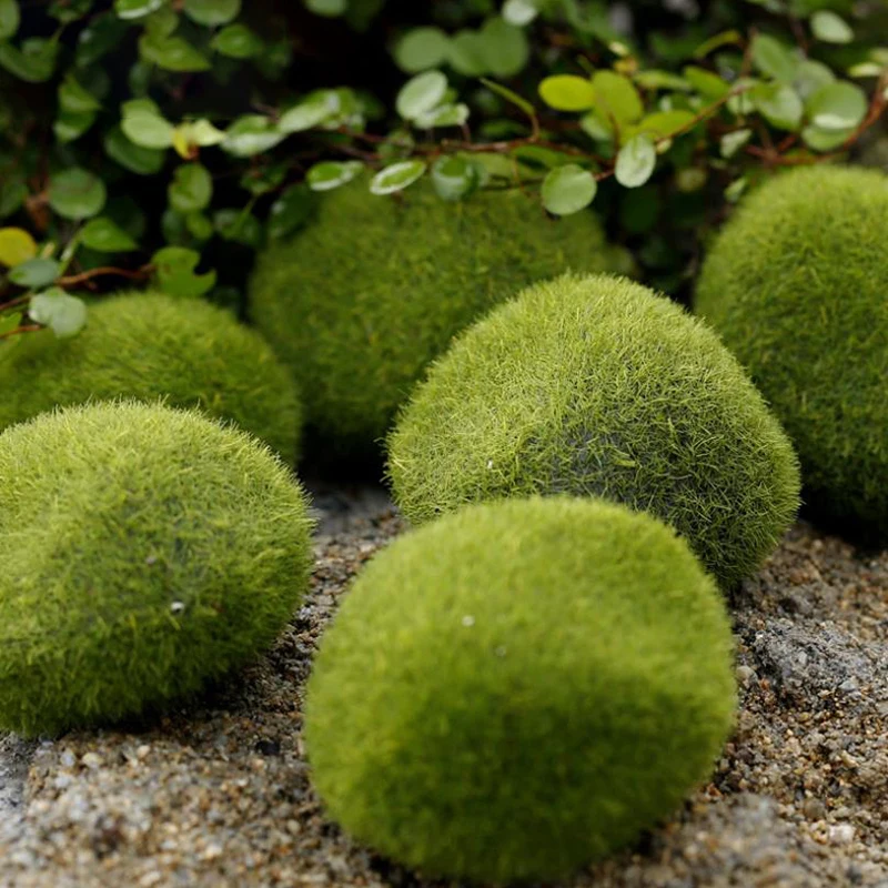 

Xm4Pcs Foam 3/6/8/10cm Micro Landscape Artificial Moss Stone Fairy Garden Bonsai Fake Moss Decor