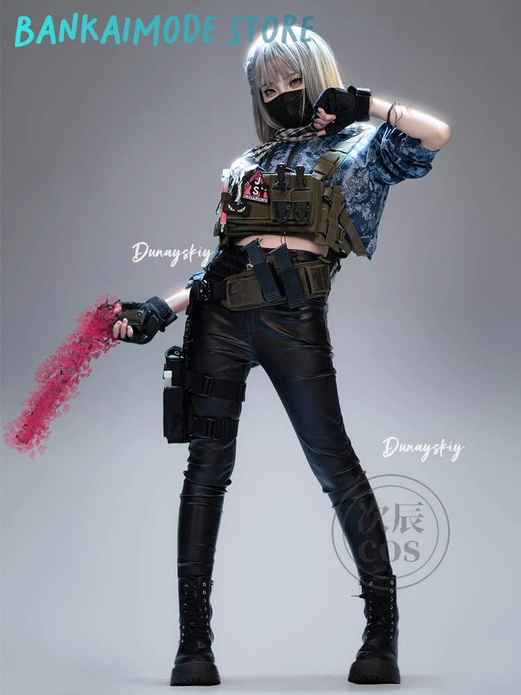 لعبة دلتا فورس ماي شياوين كوسبفريه زي تكتيكات القوات الخاصة إخضاع للجنسين الزي هاكر مخلب لعب الأدوار شعر مستعار الأحذية الدعاوى