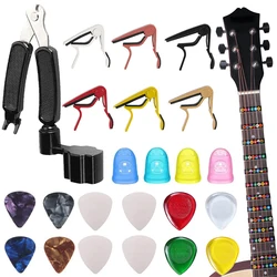 Guitar Beginner Accessories Set Scale Stickers Tuning Clip String Changing Tool Pick Multiple Styles Stringed Instruments TMZ