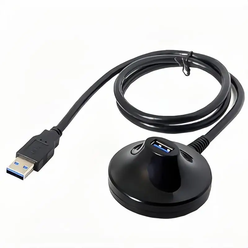 USB 3.0 Extension Cable USB3.0 Male to Female Extension Adapter Connector with Chassis Double Shield Black