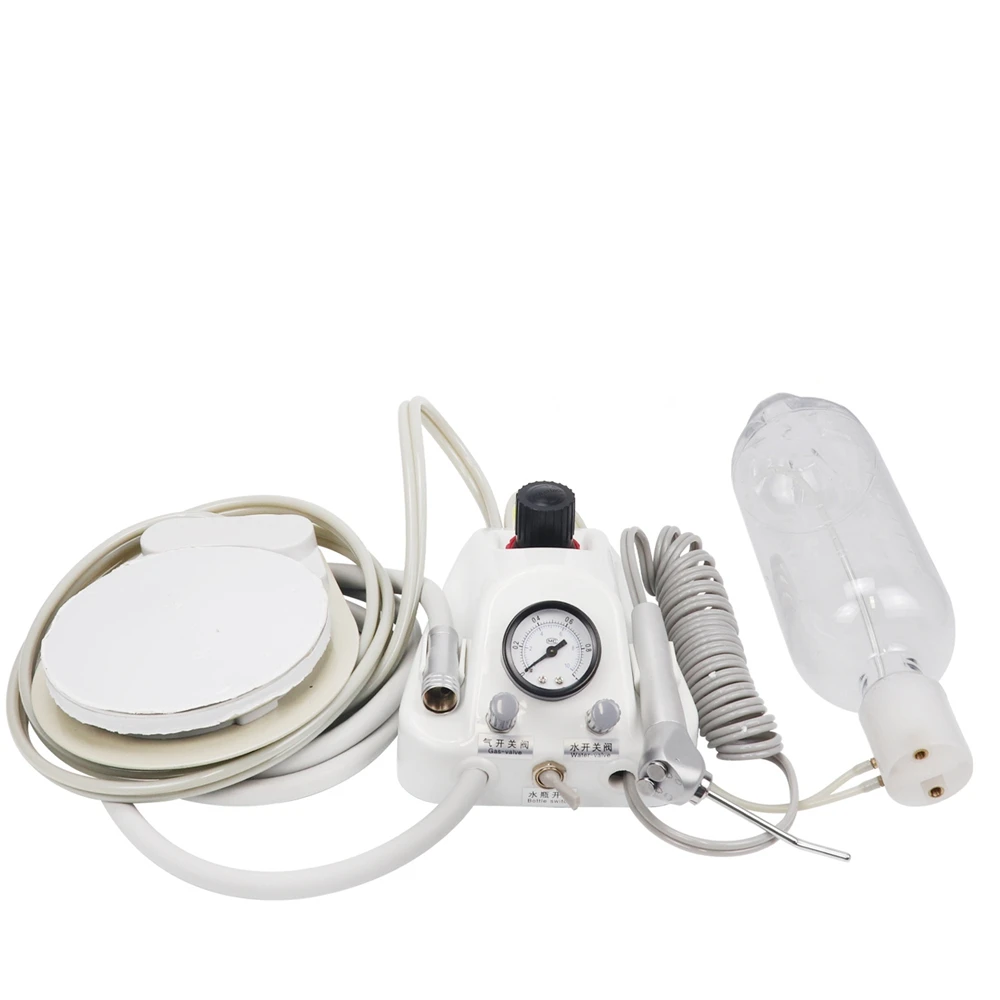 1 Kit Dental Turbine Unit Work with Air Compressor 3 Way Syringe 2/4 Holes Teeth Whitening Dentistry Equipment Plastic Shell