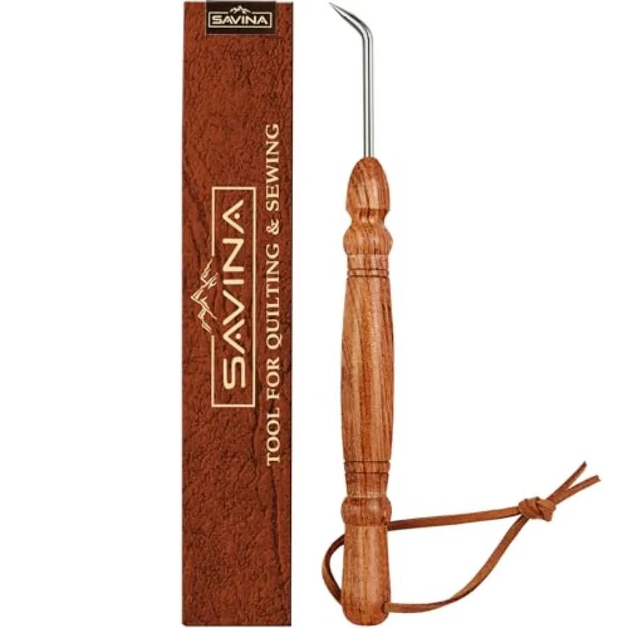 

Accessories for DIY and Crochet. Handcrafted Wooden Handle and Designed for Knitters Need. Tool for Making Hats, Scarves, Socks