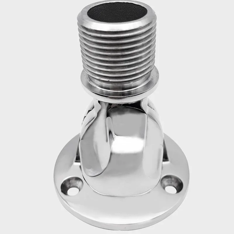 

Round Bottom Adjustable Antenna Base Yacht Hardware Fittings Pipe Clamp Antenna Base