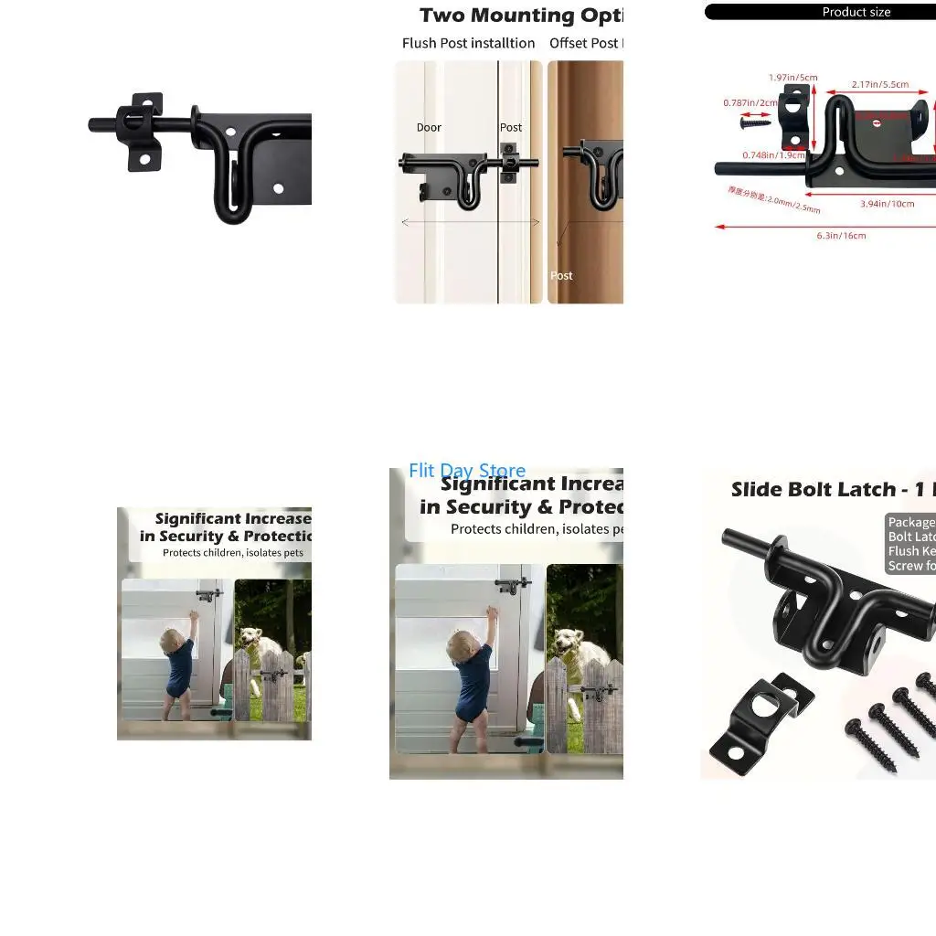 F92C Strong Sliding Screw Lock Armed Grade Steel Security Door Lock Bidirectional Plan For Inside Use Easy Installation