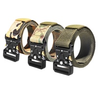 2PCS, Cobra Quick-Release Tactical Belt, Military Enthusiast Outdoor Training Simulated Nylon Woven Outer Belt
