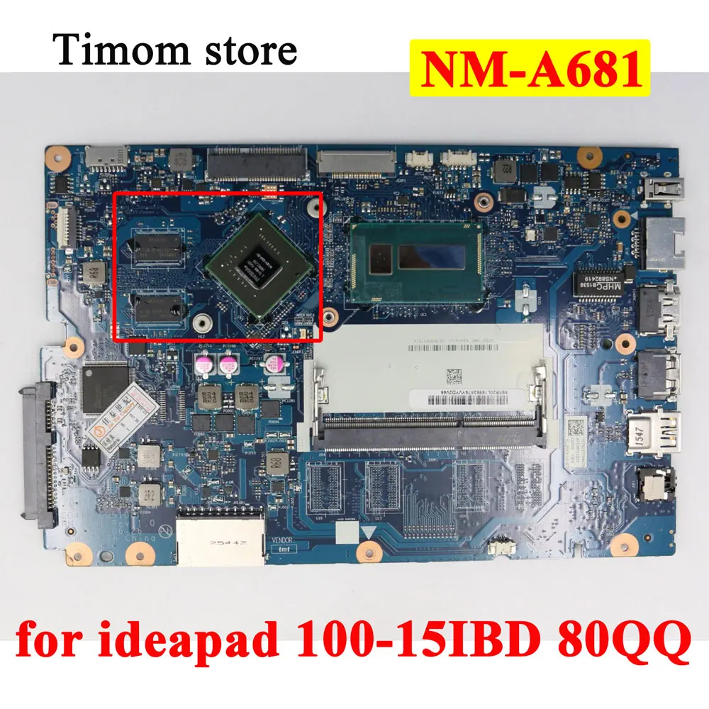 

I5-5200U I3-5020U 5005U 3825U UMA N16V GPU for ideapad 100-15IBD 80QQ Lenovo Original Laptop Motherboard NM-A681