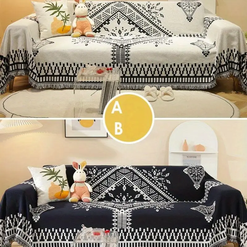 Knitted universal sofa towel Nordic Ins style cover cloth full cover sofa cushion cover blanket single three person all season