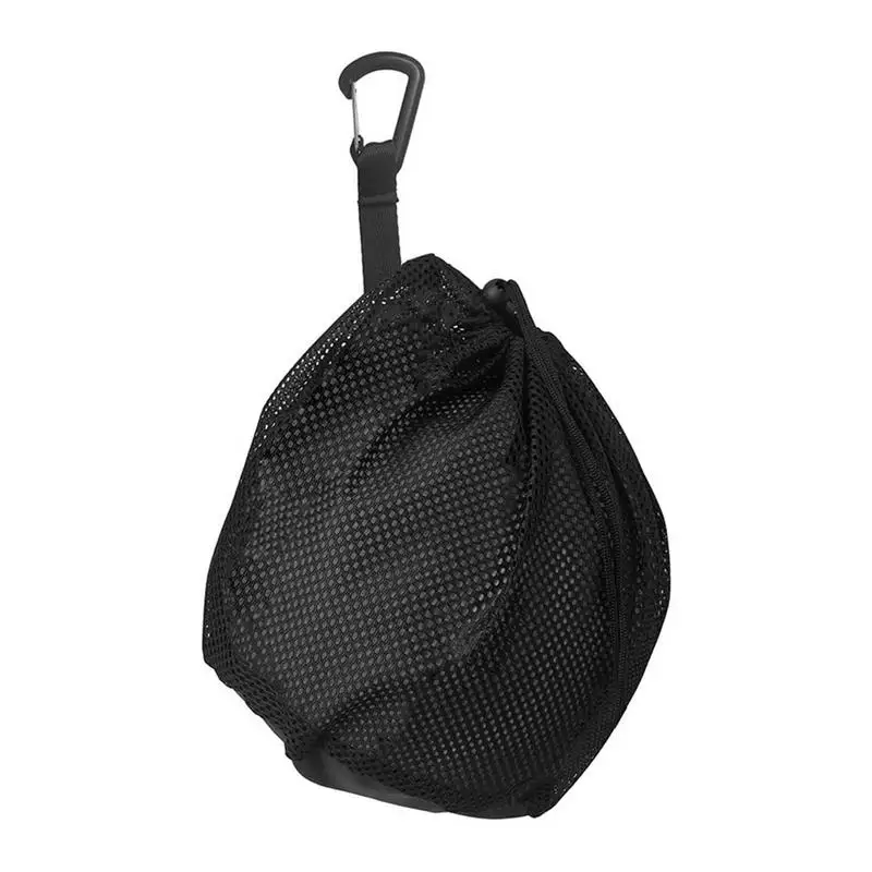 Volleyball Ball Bag High Strength Ball Bag With Drawstring Portable Ball Net With Inner Pocket Multifunctional Sling Back Bag