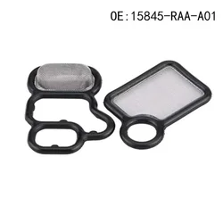 2 PCS 15815-RAA-A01 15845-RAA-001 VTEC Solenoid Gasket And VTC Filter FIT For Honda For CR-V 2002 - 2009 For Acura RDX 2007-2012