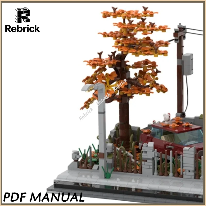 

Abandoned Building MOC Building Set, Ruined House & Decayed Architecture Bricks for Hobbyists and Collectors