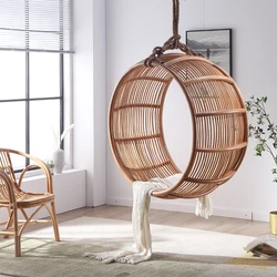 Rattan Swing Garden Chair Indoor Basket Adults Reading Hanging Chair Lounge Comfortable Sillas Para Jardin Home Decoration