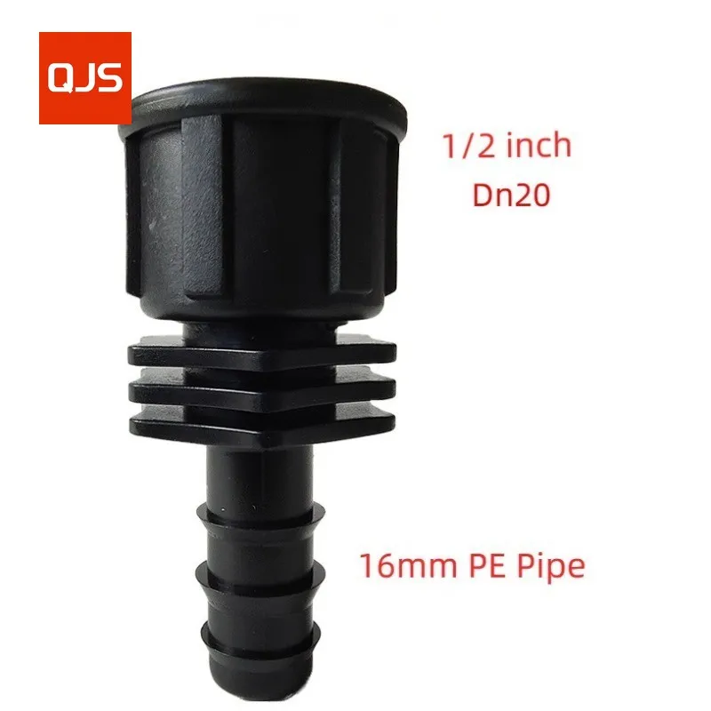 10pcs PE Pipe Connector Mirco Spray Joints Female Thread  Barbed Joint Socket Greenhouse Quick Joint Water Pipe Irrigation