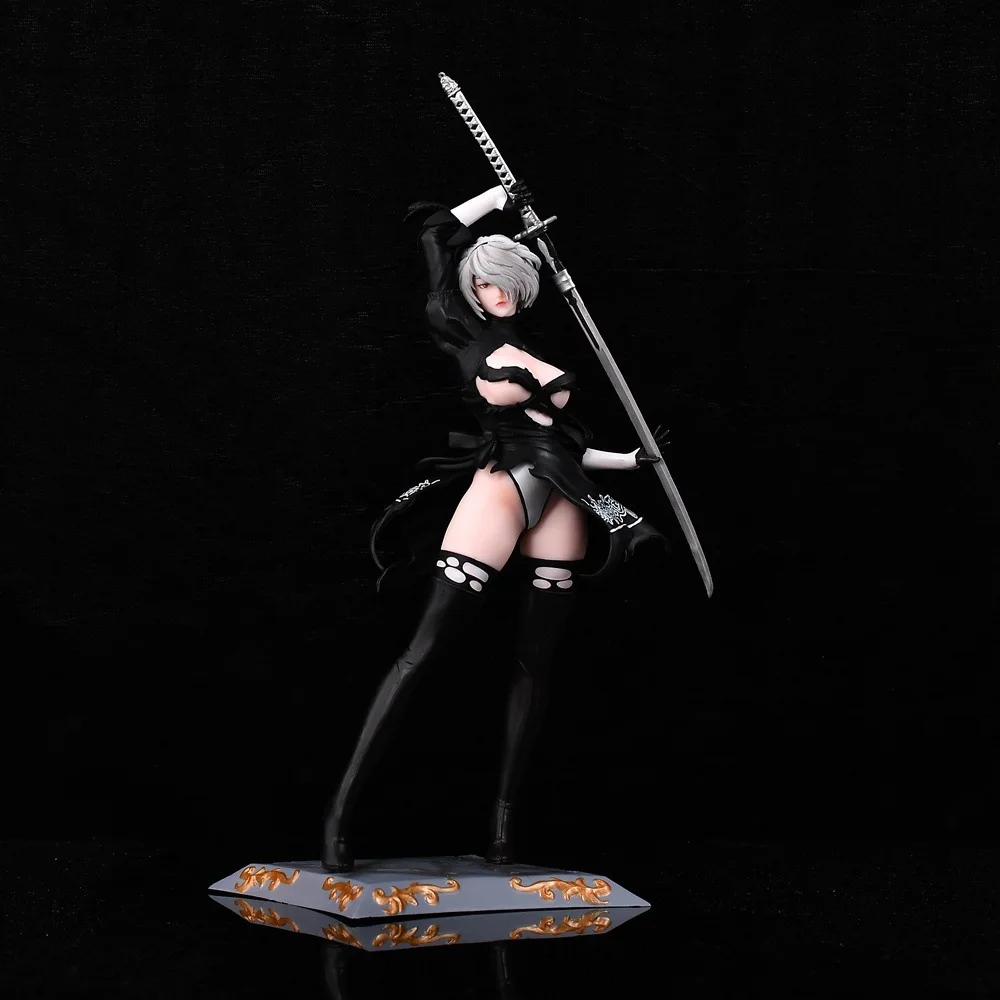 

Аниме NieR Automata YoRHa No.2 Type B 2B 2 Heads GK ПВХ Фигурка Игра Сексуальная Статуя Девочек Коллекционная Боевая Модель Игрушки Кукла