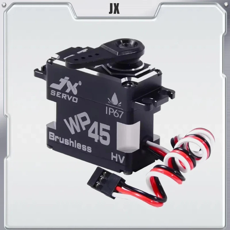 JX WP45/43 45kg IP67 Waterproof Brushless Servo Full Metal Gear High Precision CNC Shell for RC UAV Robot Industrial Application