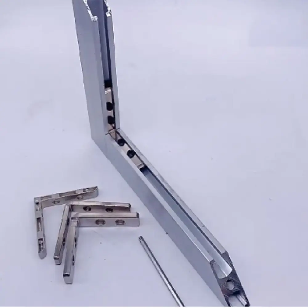 1/4Pcs 2020 3030 4040 Angle Slot Connector Sandblasting Surface Corner Groove Aluminum Profile Connector L Bracket