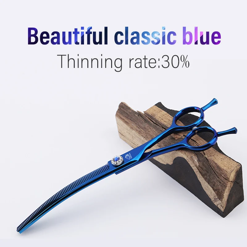 Pet Grooming Scissors Japan 440c Professional Dog Grooming Trimming Shears Animal multicolor Curved Thinning Scissors for Dogs