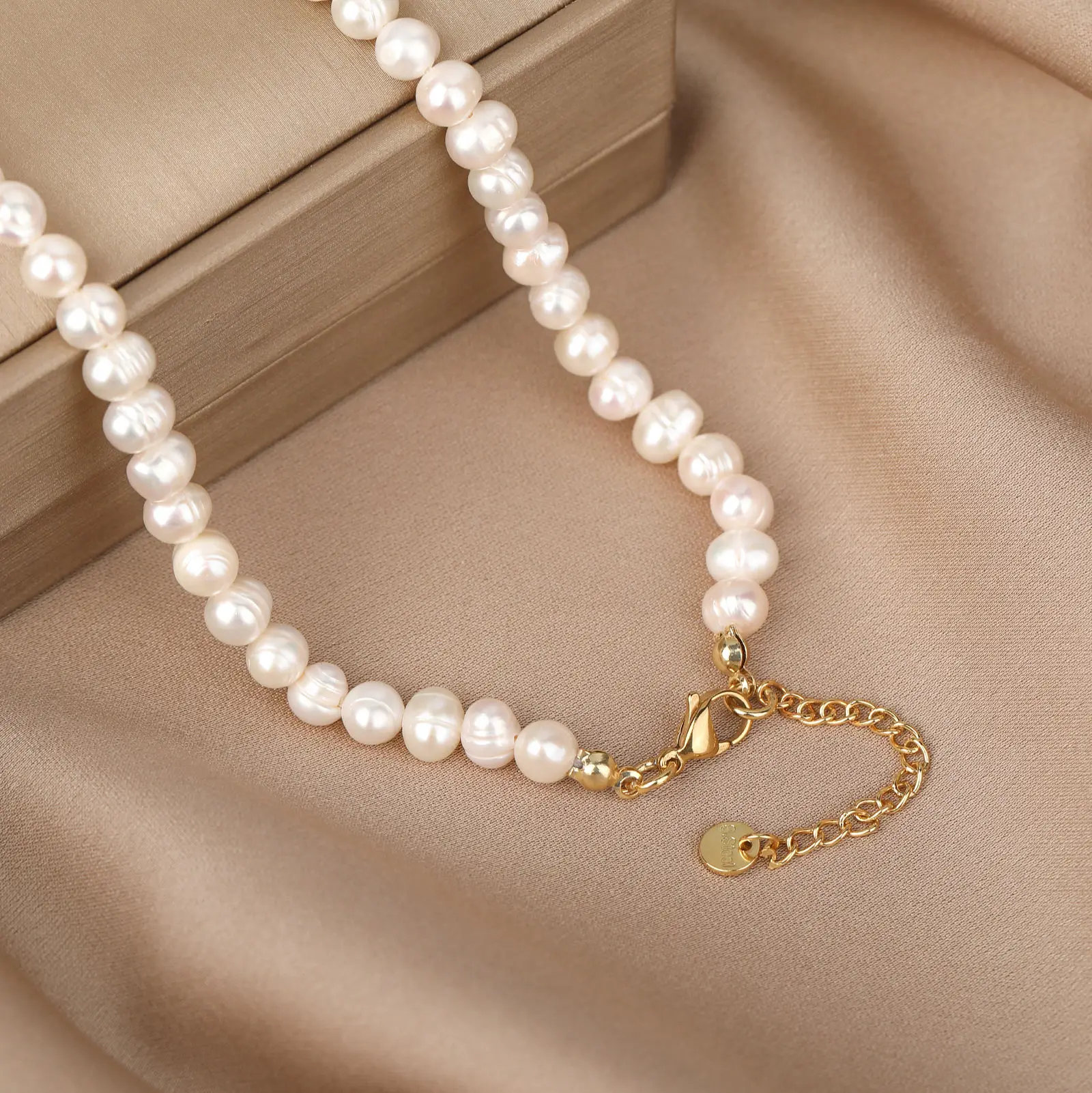 White Freshwater Cultured Pearl Necklace for Women 3 White Freshwater Cultured Pearl Necklace for Women