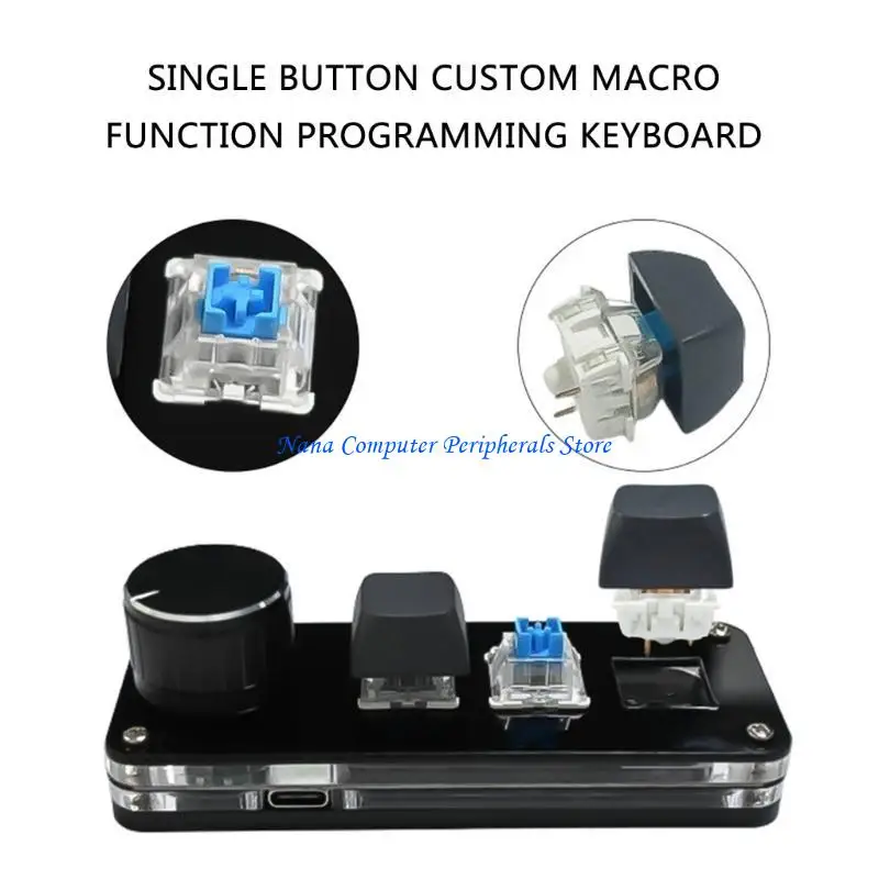 

Механические макроклавиатуры F68C с 3/4/6/8 клавишами, простым программированием и пользовательской ручкой для улучшения