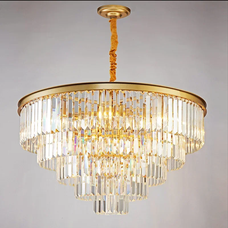 

Modern Designer Crystal Gold Pendant Lights Living Room Bedroom Restaurant Art Hotel Villa Art Decor Suspension Lamps Luminaires