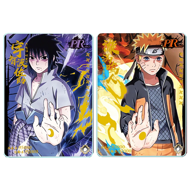 Anime NARUTO Rare PR Reflections Flash Cards Sasuke Hatake Kakashi Haruno Sakura Toys for boys Collectible Cards Birthday Gifts