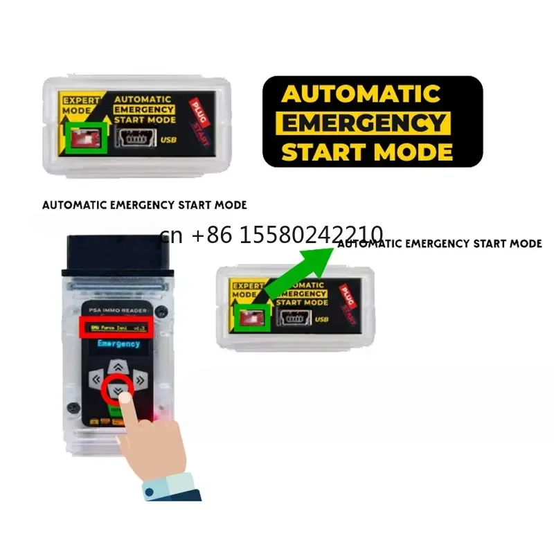 For Emergency Start For PSA IMMO Reader Key Simulator OBD2 for Force Ignition Tool Read PIN 3 in 1