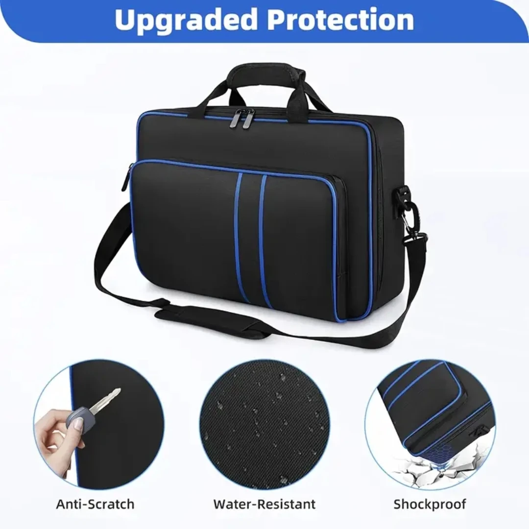 1pc Carrying Case For PS5, Travel Carry Bag For PS5 Console Controller, Large Capacity Protective Storage Case Compatible