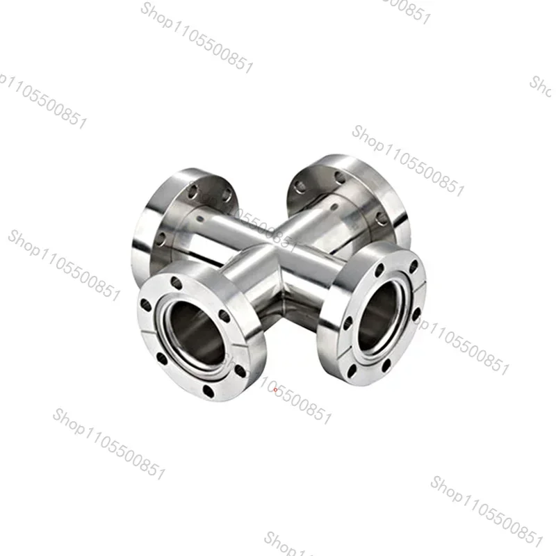 304 Stainless Steel Vacuum CF Flange Tee, Vacuum Quick-loading Tee, Export Quality, Rust-proof and Corrosion-resistant