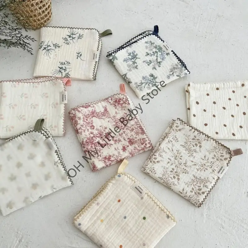 

M76C Reusable Newborn Face Towel 4-Layers Cartoon Toddlers Wash Cloths Shower Gift