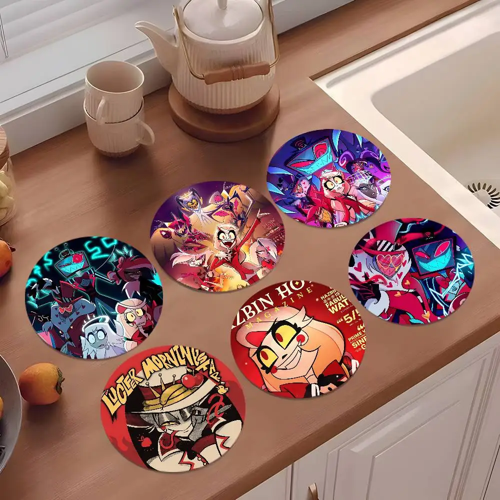 Popular Anime H-Hotel H-Hazbin Alastor New Coasters 10cm Rou