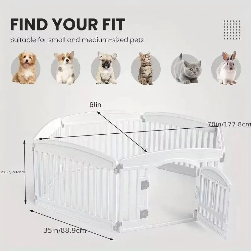 Wholesale Pet Supplies Indoor Dog Playpen | Plastic Modular Pet Fence | Expandable HDPE Panels for Puppy Training at Home