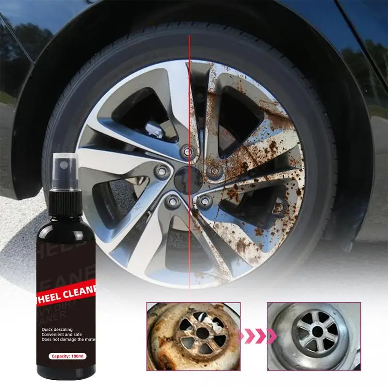 Car Maintenance Iron Powder Cleaning Rust Remover Wheel Cleaner Multi Purpose Rust Remover Spray Metal Surface Chrome Paint