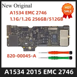 8GB 1.2 512GB SSD 820-00045-A A1534 Logic Board For MacBook 12' A1534 2015 EMC 2746 MF855 MF865LL/A Motherboard Logic Board