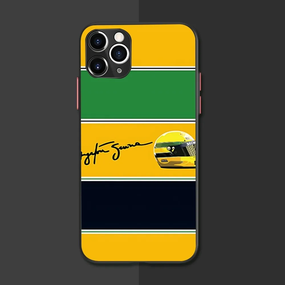 Ayrton S-Senna H-Helmet F-F1 Racing Phone Case For IPhone 16 15 14 13 12 11 Pro Max XR XS X 7 8 Plus SE 2020 2022 Bumper Cover