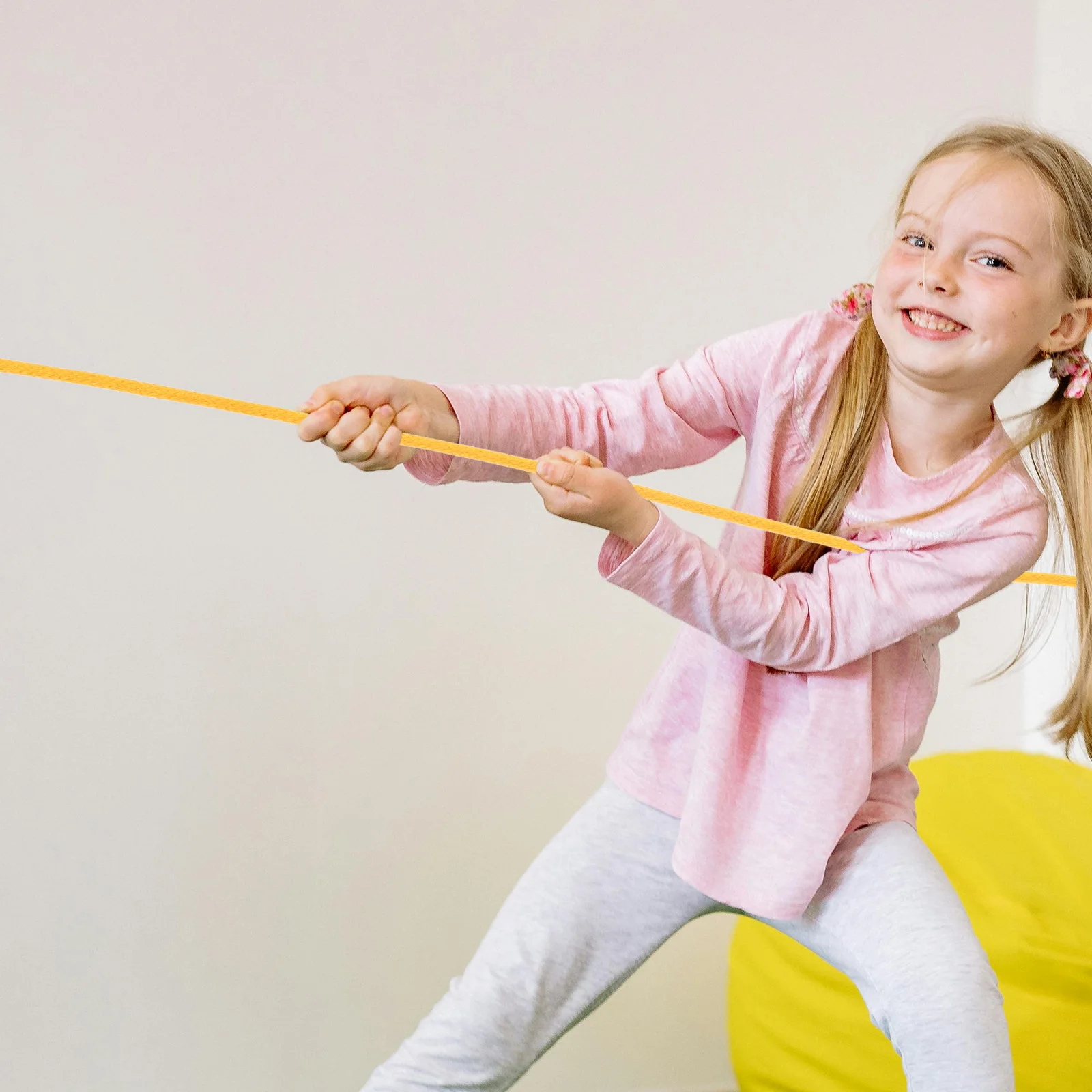 

Tug of War Rope Cotton Ropes Natural Twisted Jute Thread Cord Yellow Work Thick Twine Eight-strand Child