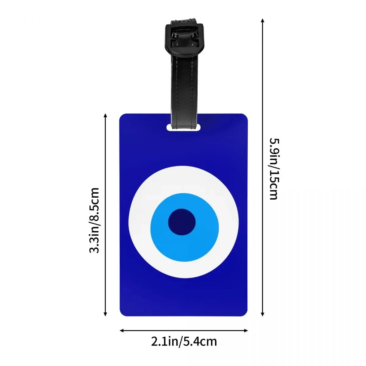 Custom Nazar Evil Eye Protection Symbool Bagagelabel Voor Koffers Grappig Amulet Turkse Bagagelabels Privacy Cover Naam Id Card