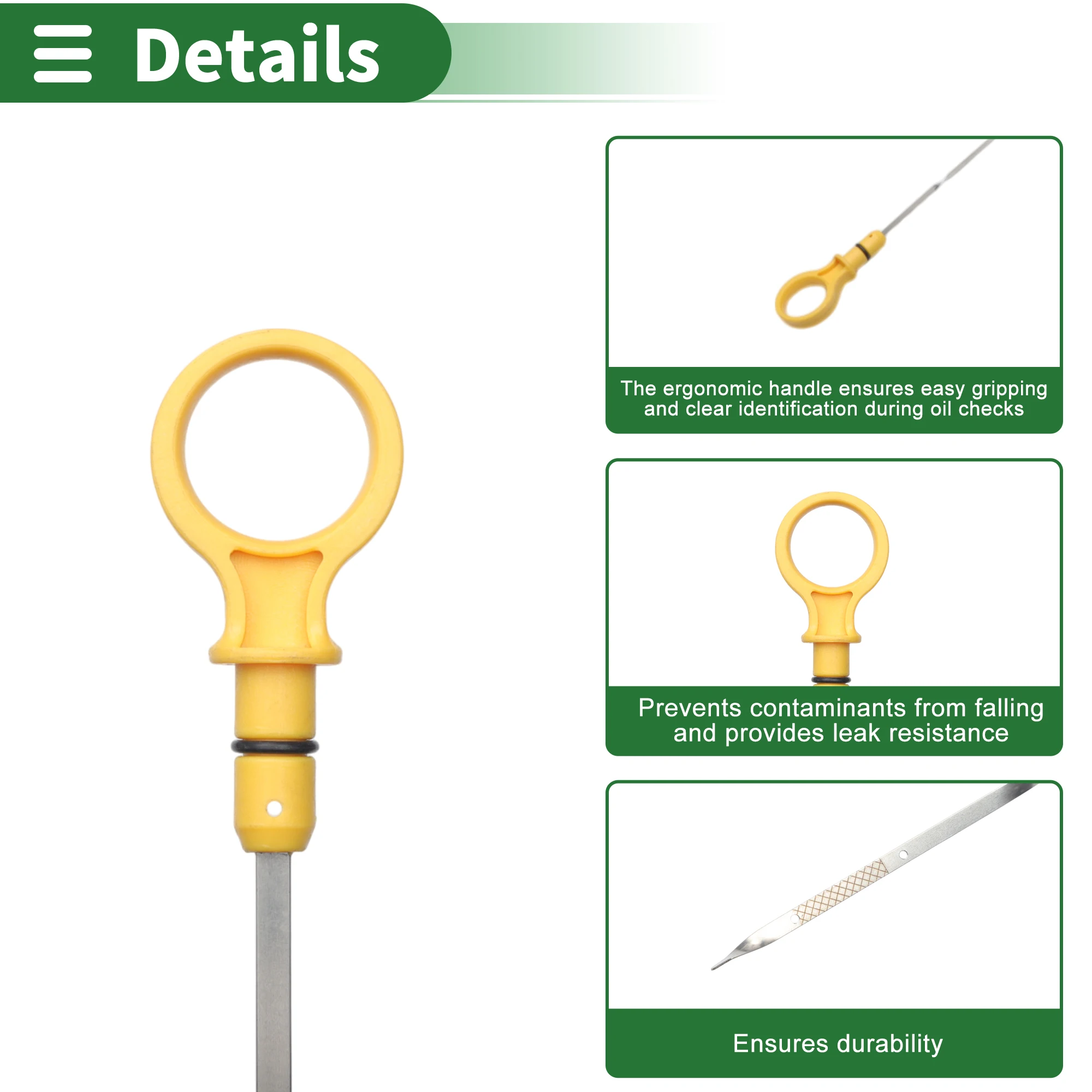 عصا قياس مستوى الزيت من UXCELL لسيارة Ford F-150 2004-14-مقياس مستوى السوائل الهندسي بدقة أصفر