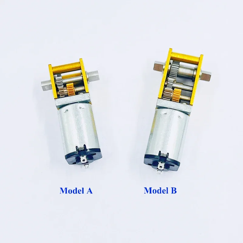 1pc DC 1.5V 3.7V 5V Slow Speed Turbine Worm Dual Shaft N20 Full Metal Gearbox Gear Reduction Motor Self-locking