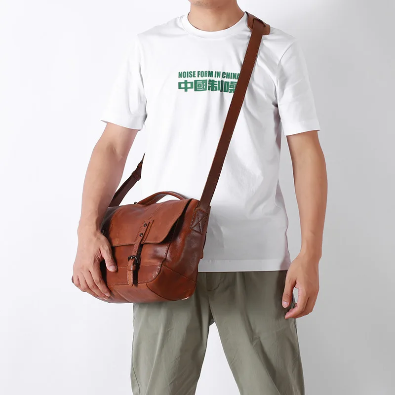 แฟชั่นVINTAGEกระเป๋าเอกสารของแท้หนังไหล่Toteกระเป๋าผู้ชายEssengerกระเป๋าCrossbodyชายกระเป๋าถือBolso Grande Mujer